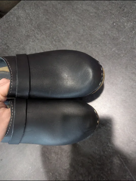 Lotta From Stockholm Black Leather Platform Clogs Sz 40 - Picture 3 of 5